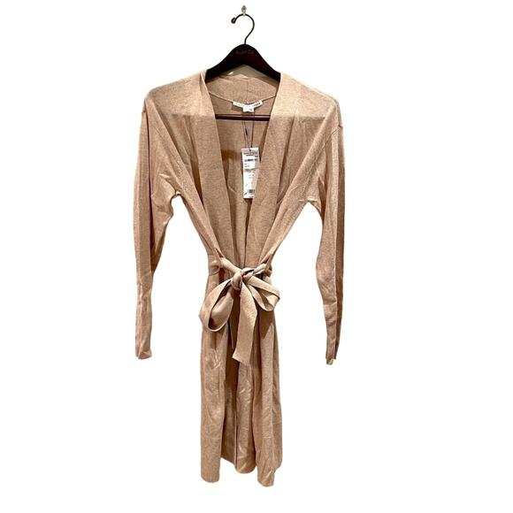 NEW Veronica Beard Danzie Long Cardigan in Beige - Picture 2 of 10